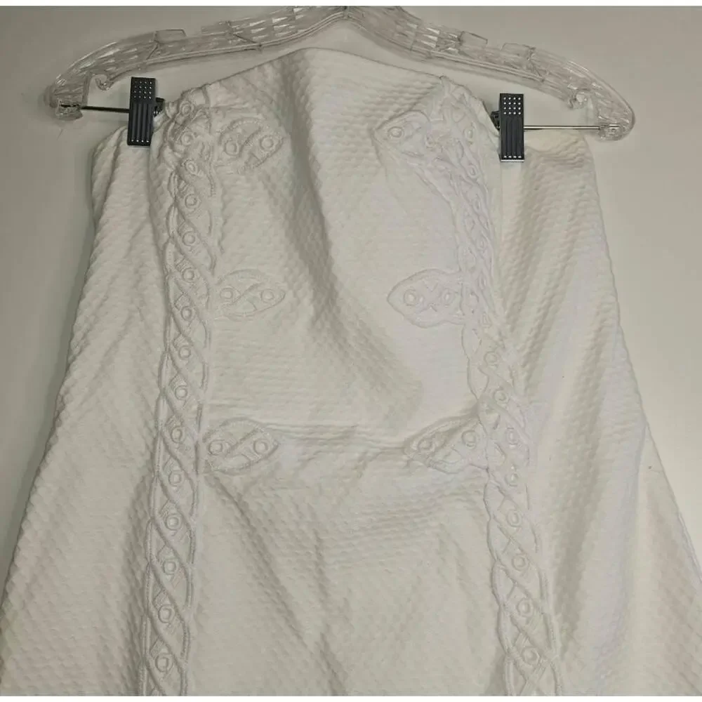 Lilly Pulitzer Tansy White Strapless Textured Dress Zipper Resort Size 10 - Picture 9 of 13